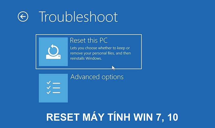 Khôi Phục Lại Cài đặt Gốc Win 10