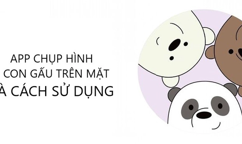 App Chụp Hình Có 3 Con Gấu Trên Mặt Và Cách Sử Dụng