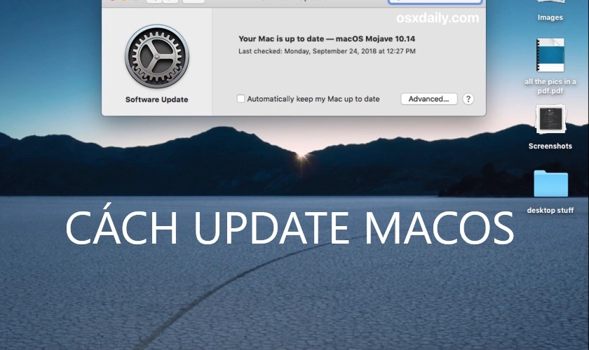 Cách cập nhật Mac OS update cho Macbook mới nhất từ A-Z 2024