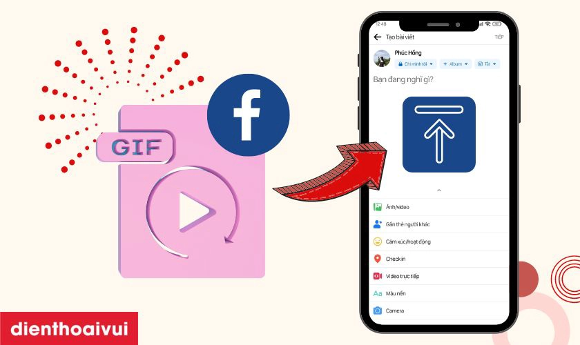 Hướng dẫn cách post GIF lên Facebook đơn giản