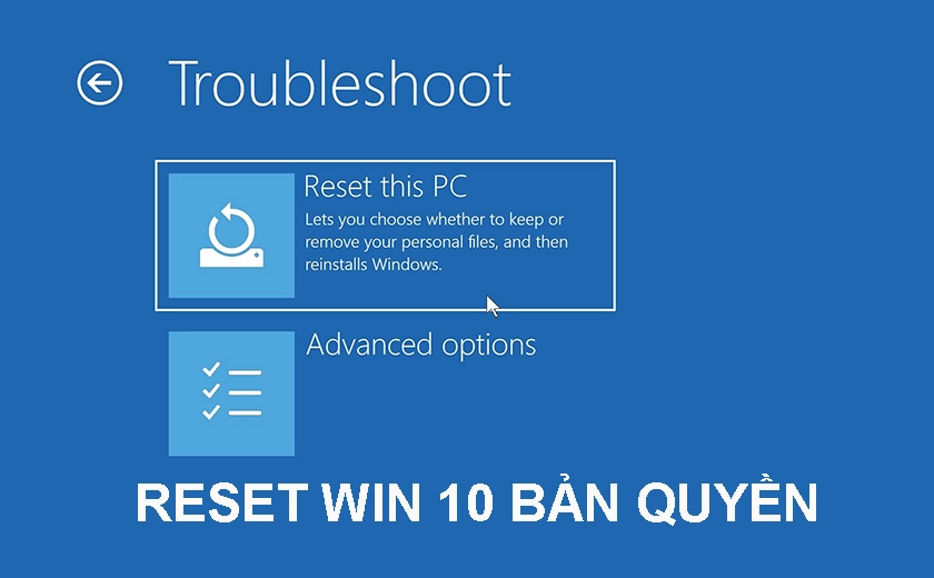 Khôi Phục Lại Win 10 Bản Quyền