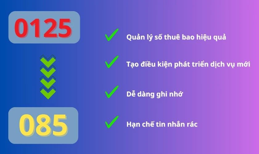 Lợi ích của việc chuyển đổi sang SIM 10 số