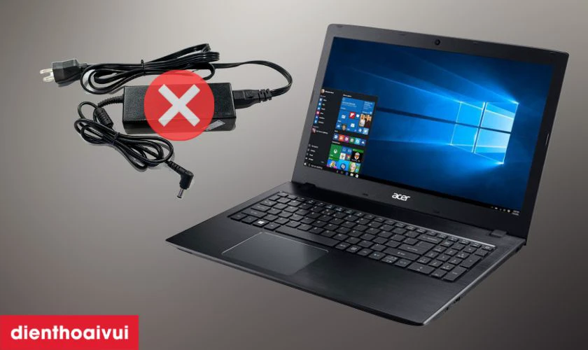 Sạc pin laptop không đúng cách 