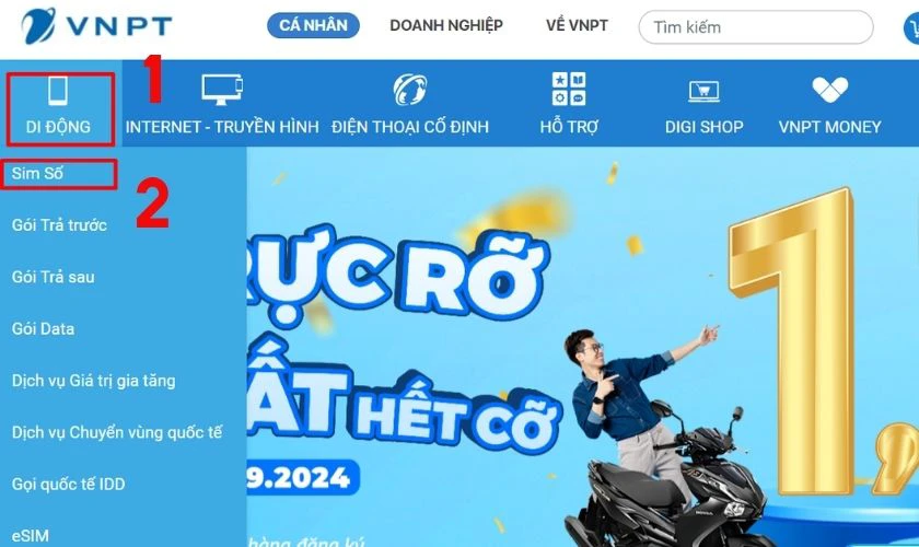 Cách đặt mua sim đầu số 094 online