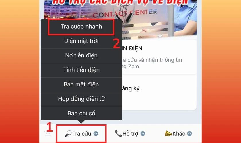 Cách tra cứu tiền điện qua Zalo đơn giản