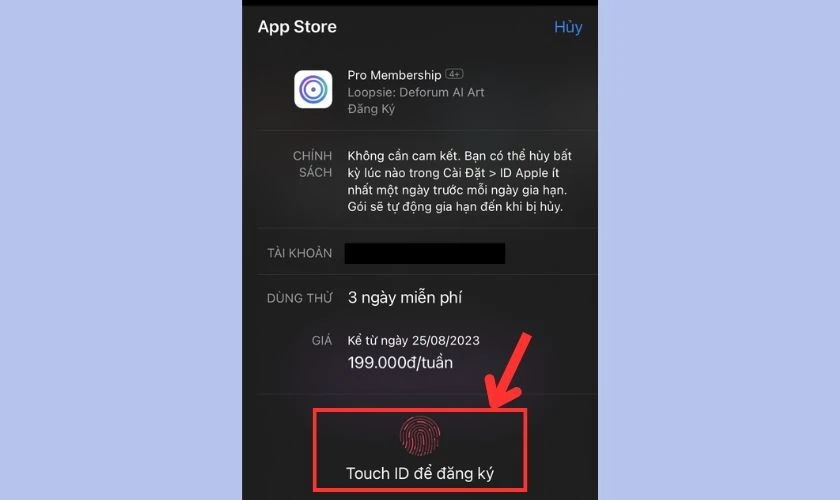 Điền thông tin thanh toán trên App Store