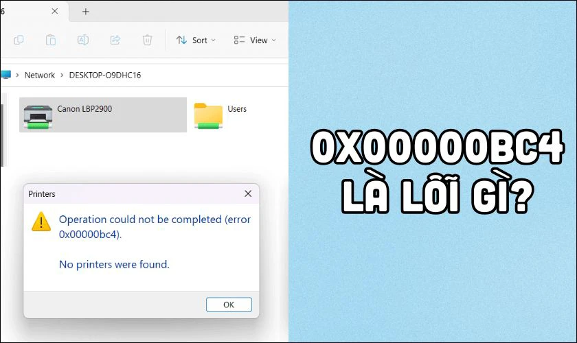 0x00000bc4 là lỗi gì?