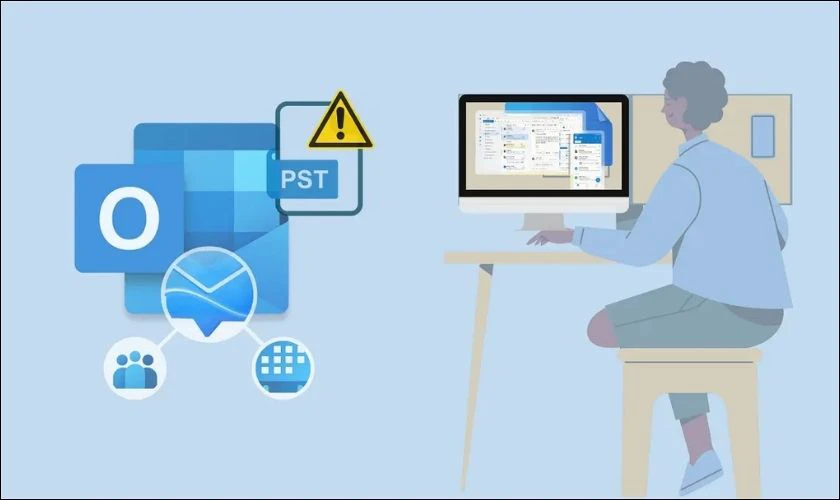 File pst bị hỏng hoặc lỗi là nguyên nhân thường gặp nhất