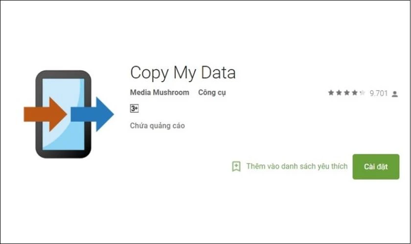 Sử dụng ứng dụng Copy My Data để chuyển dữ liệu từ iPhone sang Android