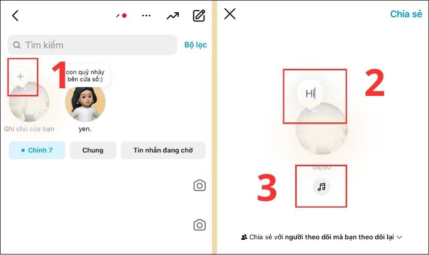 Có cách thêm nhạc vào ghi chú trên Instagram không?