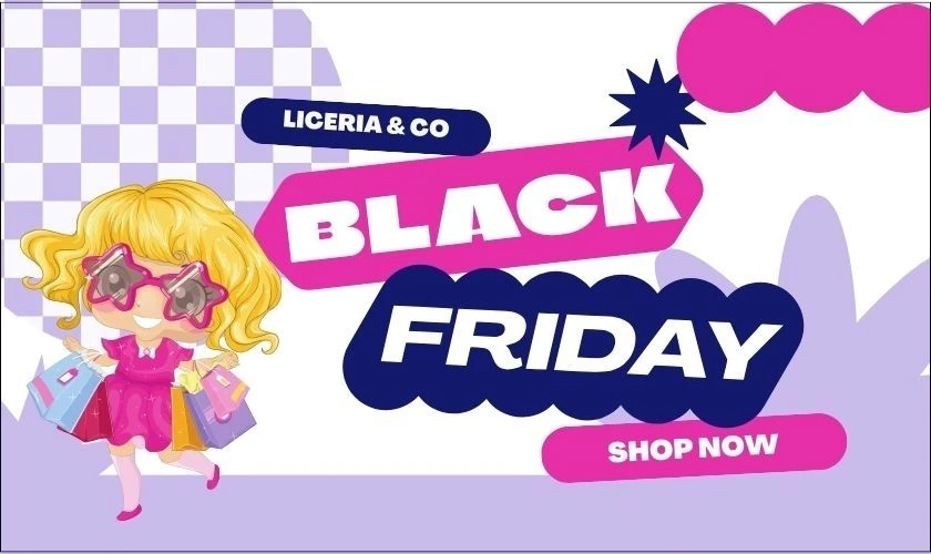 Banner sale Black Friday dễ thương