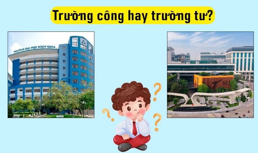 21 điểm khối A01 nên chọn trường công hay trường tư