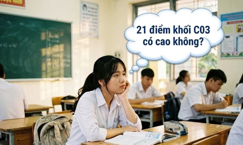 21 điểm khối C03 có cao không?