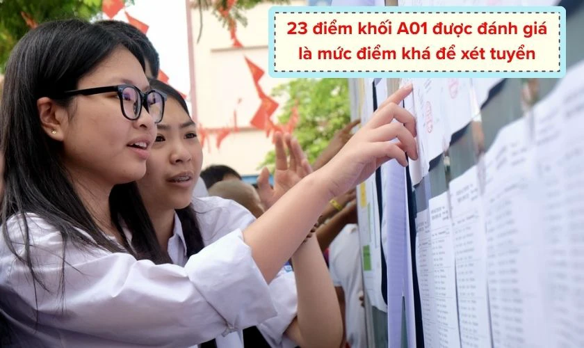 23 điểm khối A01 có cao không?