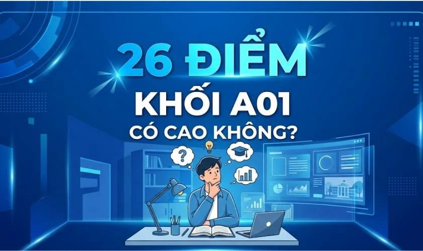 26 điểm khối A01 có cao không?