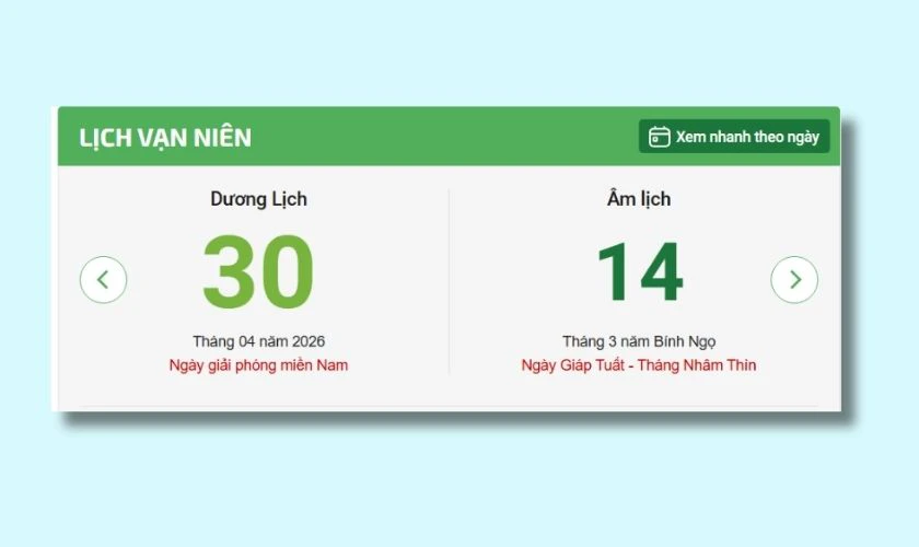 30/4/2026 là ngày mấy âm lịch?