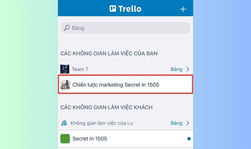 Bảng trong phần mềm Trello là gì