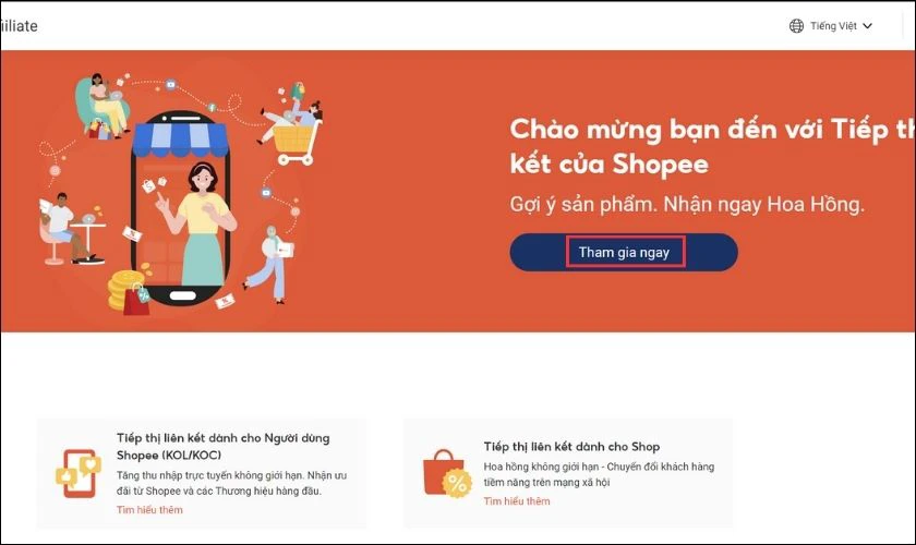 Các bước tham gia Shopee Affiliate là gì? 