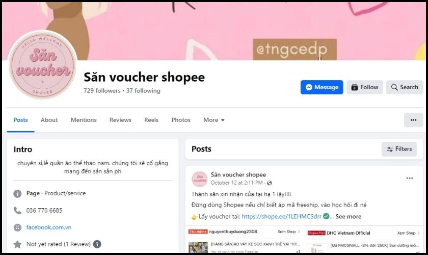 Săn sale Shopee trên các trang web/nhóm chia sẻ mã giảm giá