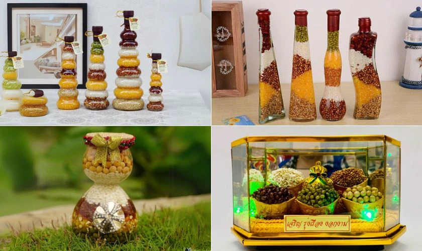 Có nhiều kiểu chưng đậu cúng Thần Tài phong thủy