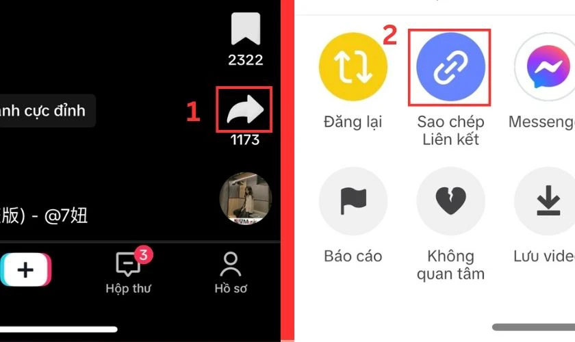 Nhấn vào Get Video để lấy đường dẫn video TikTok