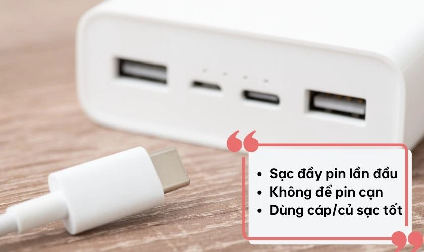 Lưu ý khi sử dụng pin sạc dự phòng 8000mAh