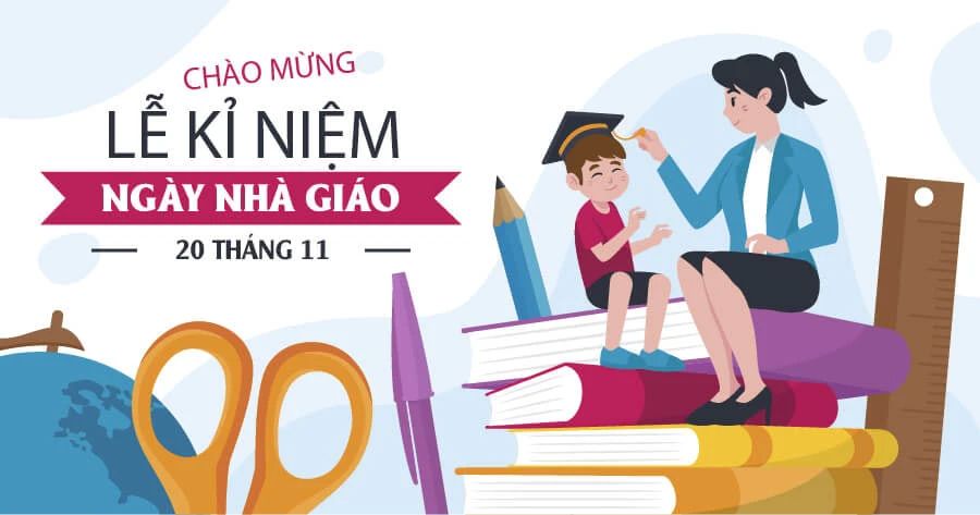 Background ngày Nhà Giáo Việt Nam ấn tượng