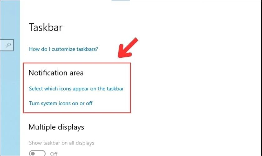 Tùy chỉnh khay hệ thống trên Taskbar
