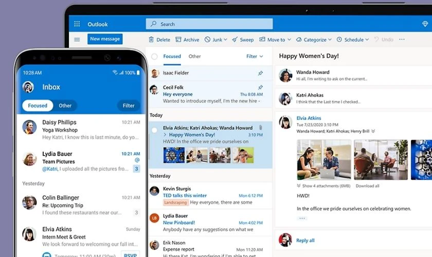 Outlook cung cấp nhiều tính năng và tiện ích từ Microsoft