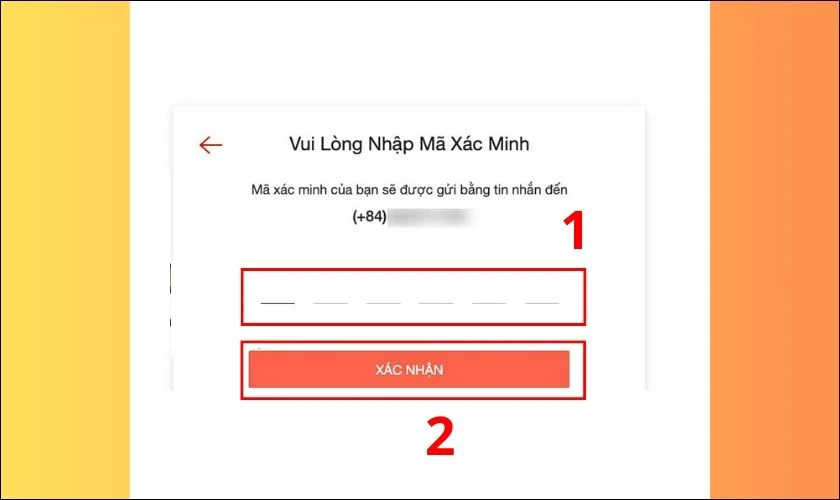 Bạn chỉ cần nhập mã này rồi bấm Xác nhận 
