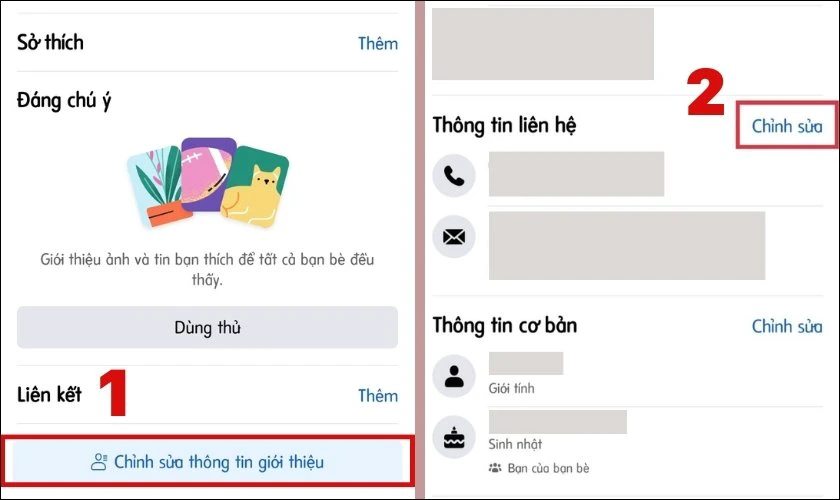 Chọn Quản lý thông tin liên hệ và nhấn vào email