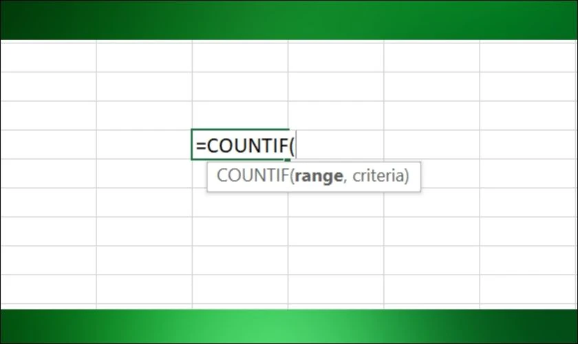 Công thức hàm COUNTIF trong Excel 