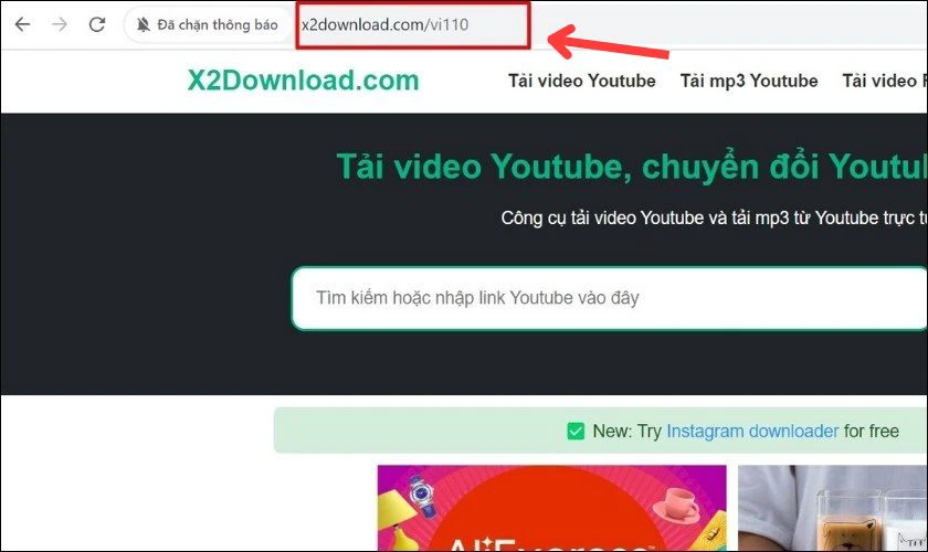 Truy cập vào trang web X2Download