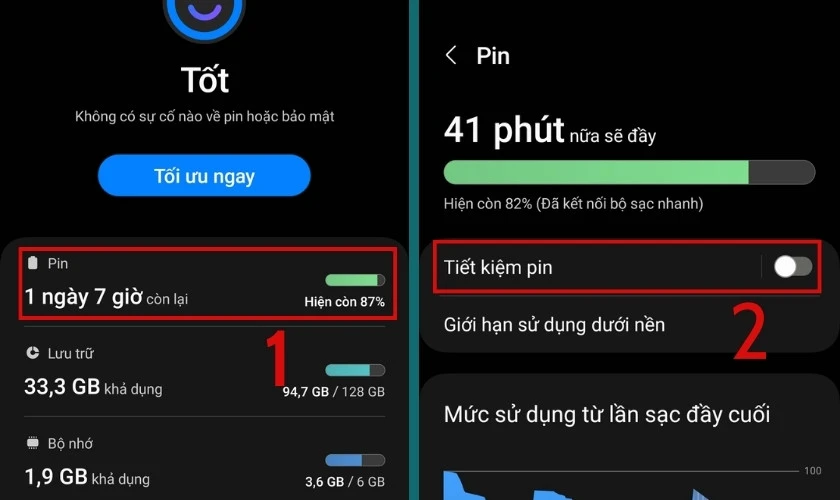 Gạt thanh Chế độ tiết kiệm pin sửa lỗi GPS không định vị được