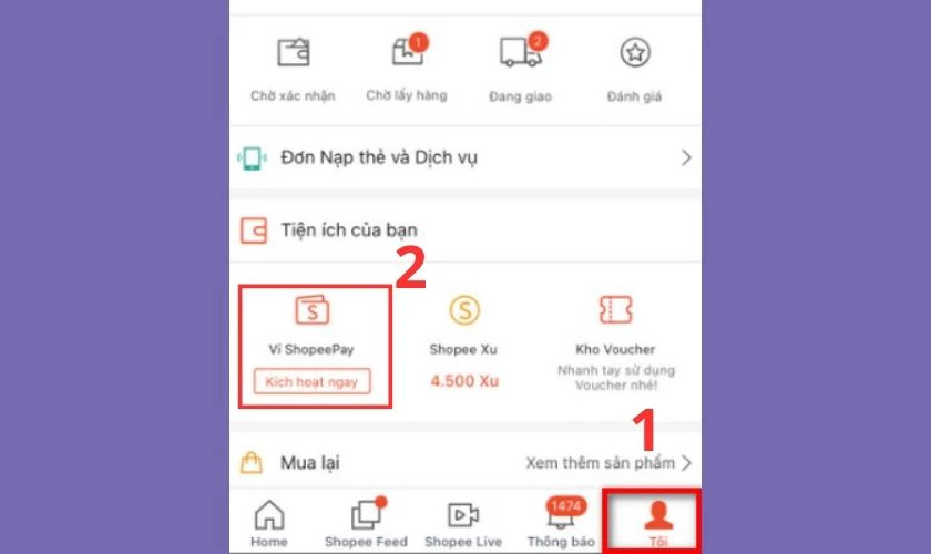 Liên kết ví ShopeePay với tài khoản ngân hàng