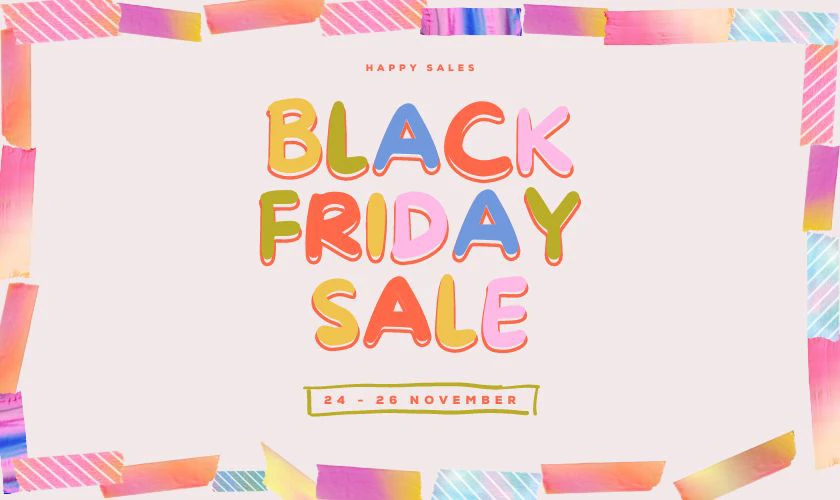 Banner sale Black Friday dễ thương