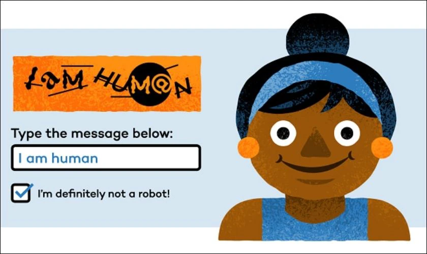 Mã CAPTCHA dùng để phân biệt người dùng và robot