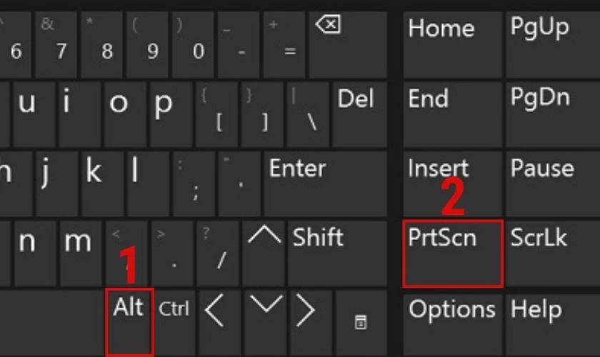 Sử dụng tổ hợp phím Alt + Prtsc để chụp màn hình win 11