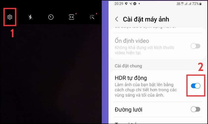 Cách bật/tắt chế độ HDR trên Android là gì?