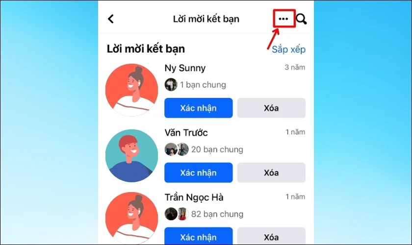 Chọn biểu tượng ba chấm