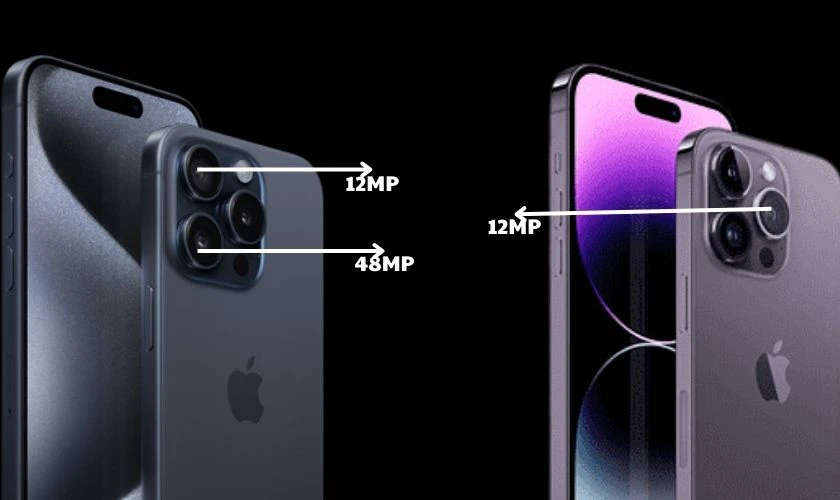 So sánh khác biệt camera giữa iPhone 14 Pro và iPhone 15 Pro