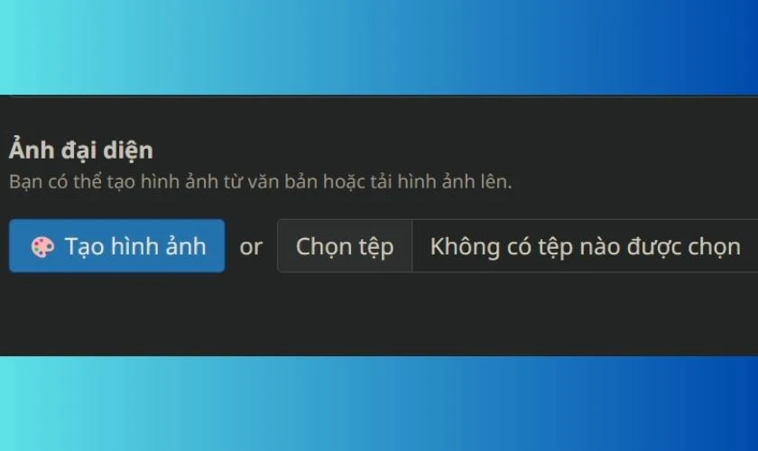 Đổi ảnh đại diện cho nhân vật AI