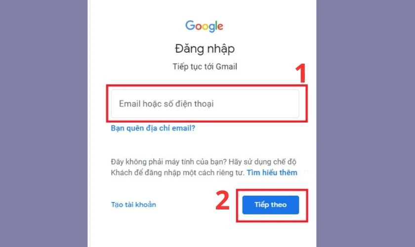 Cách đăng nhập địa chỉ Email trên máy tính là gì?