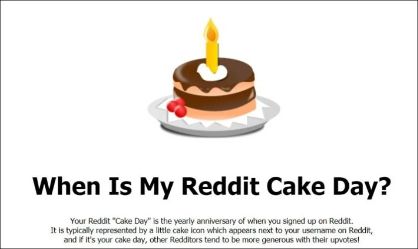 Cake Day trong app Reddit là gì?