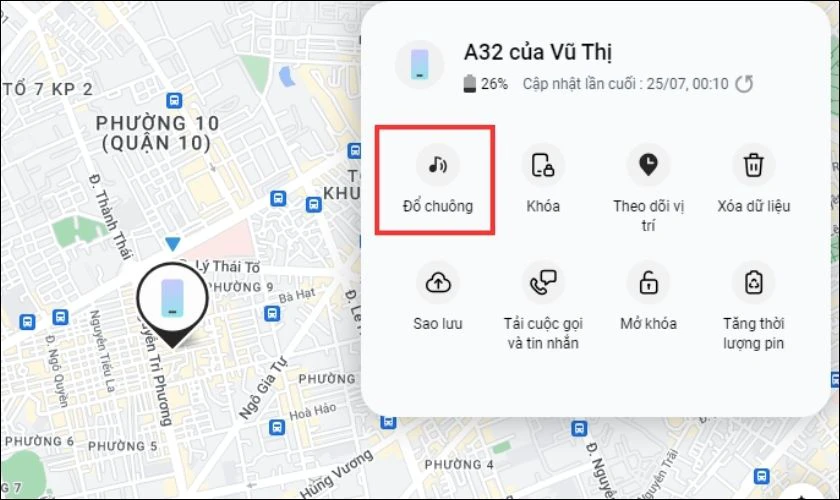 Một số tính năng điều khiển từ xa nhờ Find My Mobile 