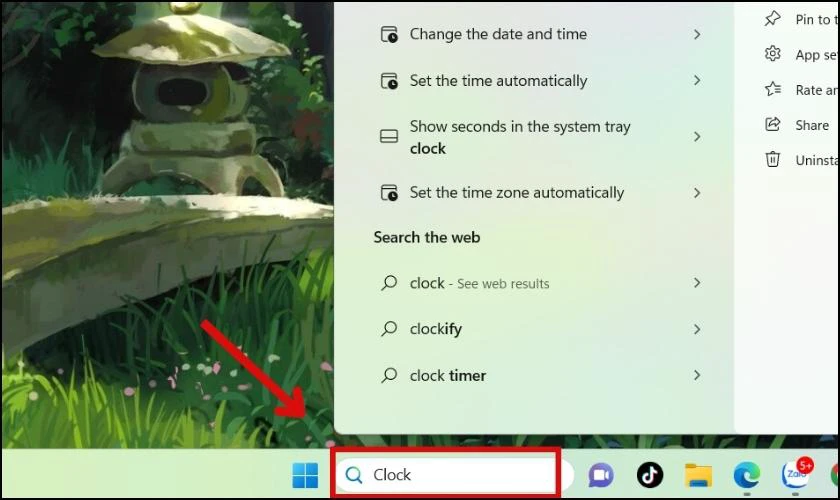 Cách bấm giờ trên máy tính win 10, 11 với app Clock 