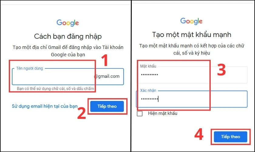 Với việc đăng ký Email trên máy tính cũng sẽ tương tự như trên điện thoại