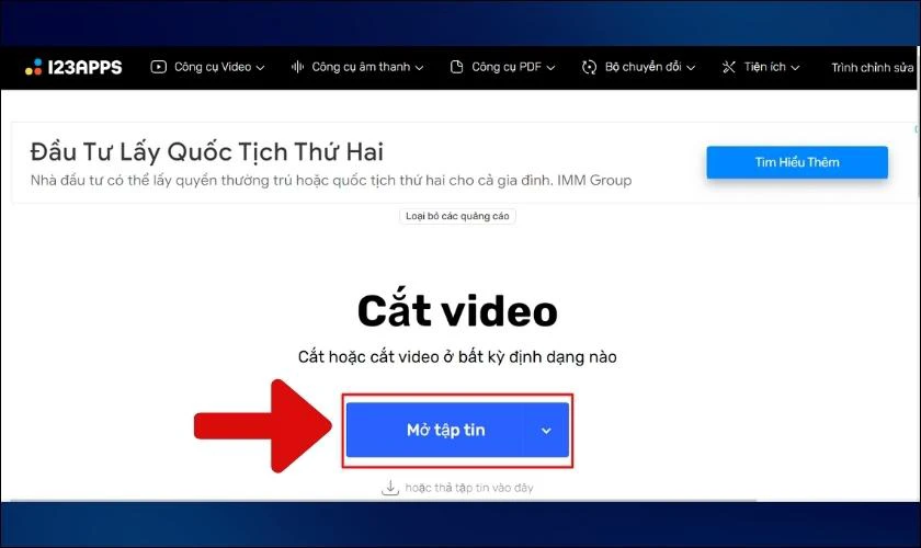 Cách cắt video trên máy tính bằng trang web onlinevideocutter.com 