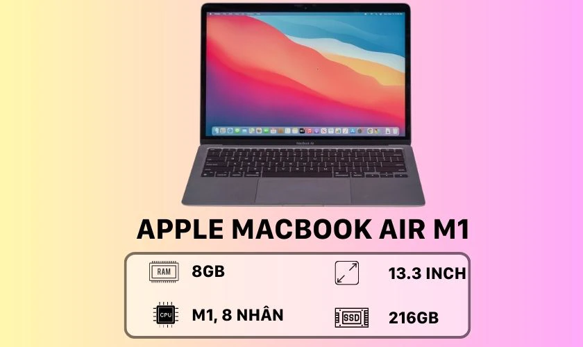 Laptop Apple Macbook Air M1 cho sinh viên báo chí 