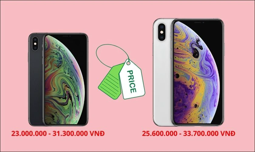 Giá bán của iPhone Xs và Xs Max